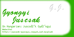 gyongyi juscsak business card